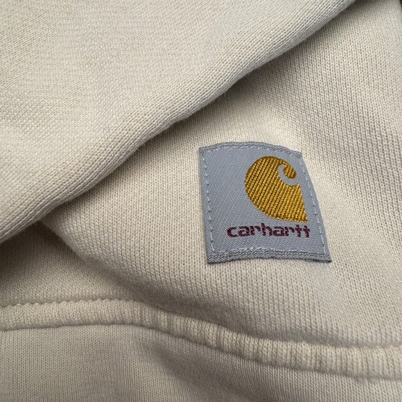 Carhartt Womens Crewneck Sweatshirt Tencel Fiber Series Loose Fit Cream XS - Picture 3 of 5